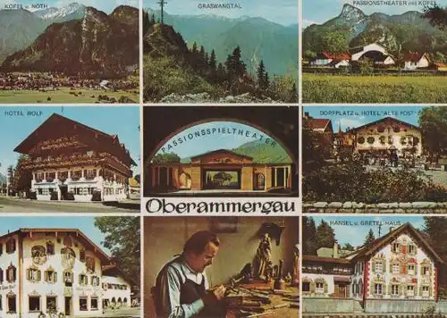 Oberammergau - Oberammergaz u.a. Hotel Wolf - ca. 1985