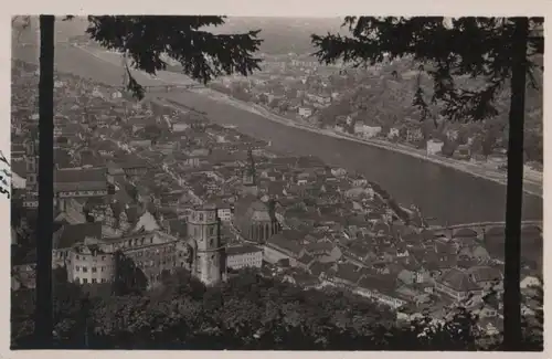 Heidelberg - Blick vom Rindenhäuschen - ca. 1955