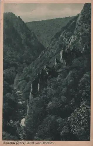 Bodetal - Blick zum Bodetor - 1928