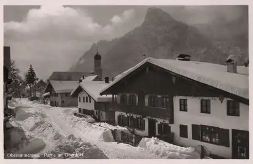 Oberammergau - Partie im Oberdorf - ca. 1955