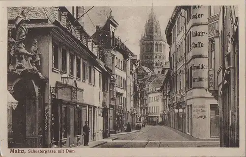 Mainz - Schustergasse mit Dom - 1919