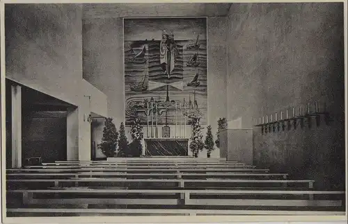 Norderney - kath. Kirche, Innenansicht - ca. 1950