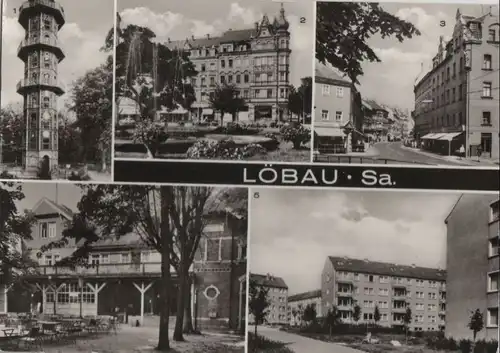 Löbau - u.a. Grünanlage am Karl-Marx-Platz - 1978