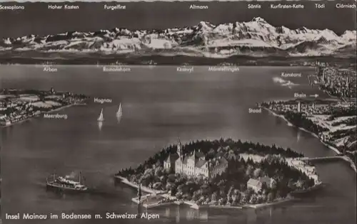 Mainau - mit Schweizer Alpen - ca. 1955