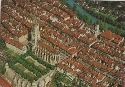 Schweiz - Schweiz - Bern - Blick auf Altstadt mit Münster - 1984