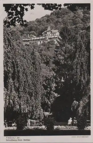 Freiburg - Schloßberg-Restaurant vom Stadtgarten - ca. 1960