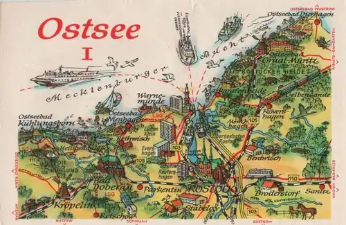 Ostsee - Übersichtskarte - 1982
