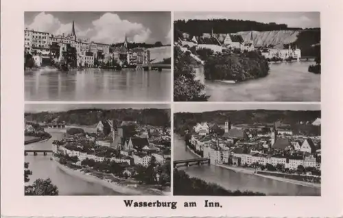 Wasserburg am Inn - 4 Teilbilder - ca. 1960