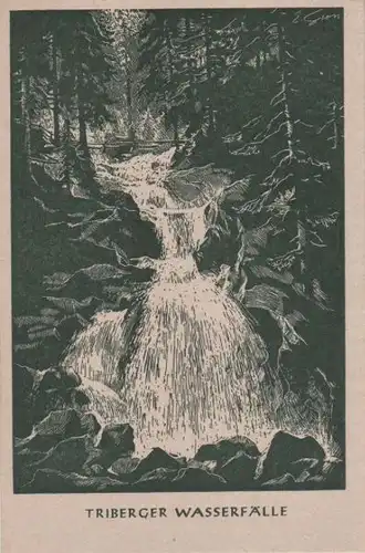 Triberg - Wasserfall, nummerierte Karte - ca. 1955