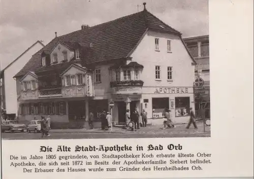 Bad Orb - die alte Stadt-Apotheke - ca. 1960