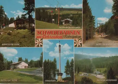 Ochsenkopf - Schwebebahnen, u.a. Talstation Fleckl - ca. 1975
