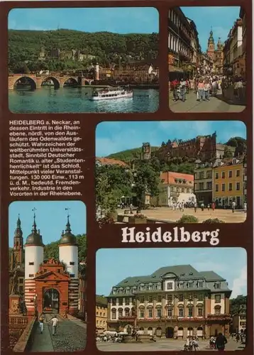 Heidelberg - 5 Teilbilder - ca. 1980