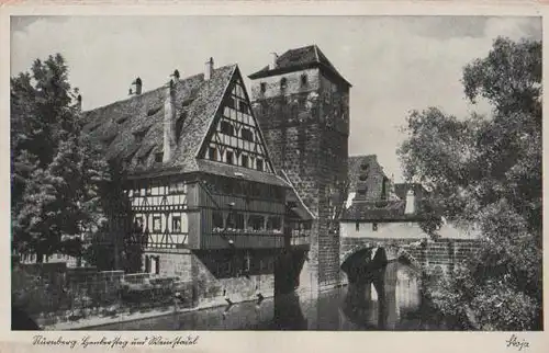 Nürnberg - Henkersteg und Weinstadel - ca. 1945