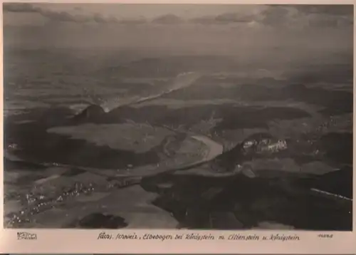 Königstein - Elbebogen mit Lilienstein - ca. 1950