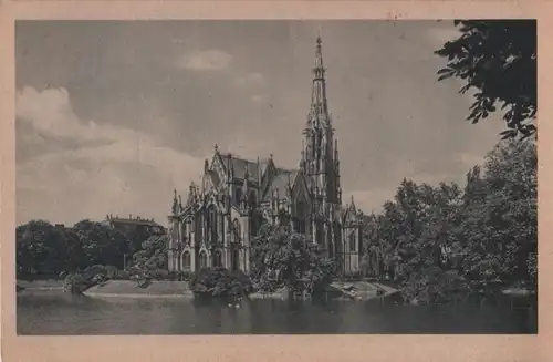 Stuttgart - Feuersee mit Johanniskirche - ca. 1950