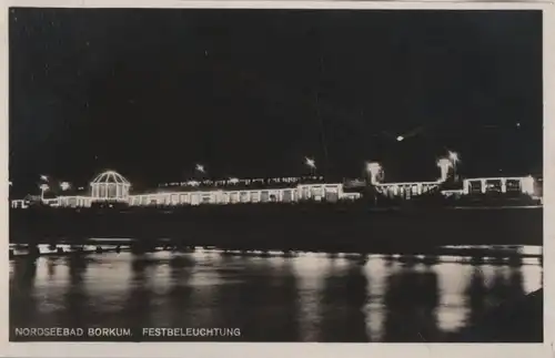 Borkum - Festbeleuchtung - ca. 1955