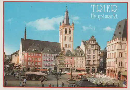 Trier - Hauptmarkt und St. Gangolf - ca. 1985
