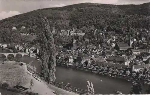Heidelberg - Blick aus dem Philosophengarten - ca. 1970