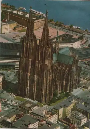 Köln - Dom, Luftaufnahme - 1969