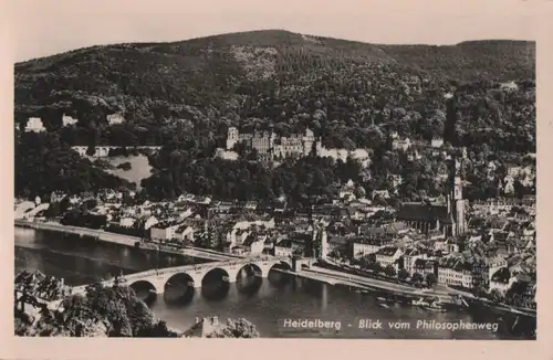 Heidelberg - Blick vom Philosophenweg - ca. 1955