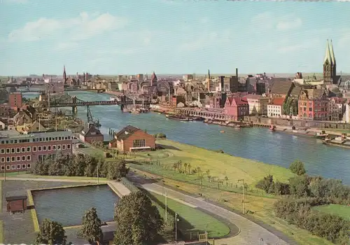 Bremen - Weser und Stadtansicht - ca. 1975