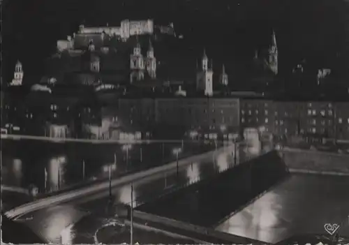 Österreich - Österreich - Salzburg - Festspeilstadt bei Nacht - 1954