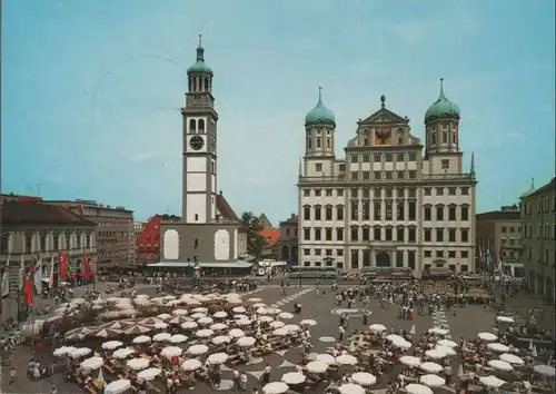 Augsburg - Rathaus und Perlachturm - 1988