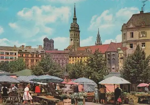 München - Frauenkirche und Viktualienmarkt - 1964