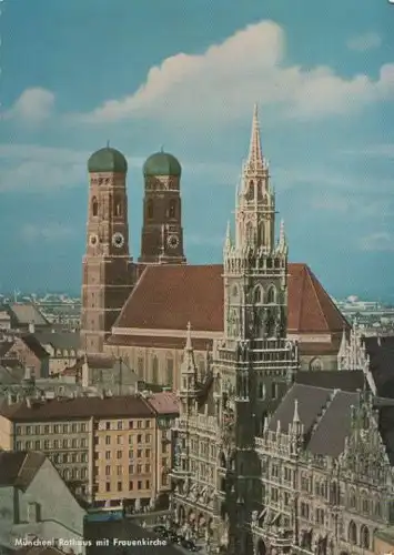 München - Rathaus mit Frauenkirche - ca. 1975
