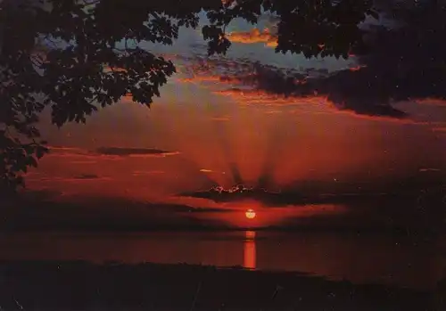 Sonnenuntergang am See - 1968