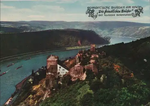 Bornhofen, Rhein - Burgruinen Feindliche Brüder - 1978