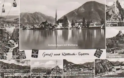 Rottach-Egern - Blick auf Tegernsee, Enterrottacher Wasserfälle, Rottach-Egern mit Wallberg, Plankenstein bei