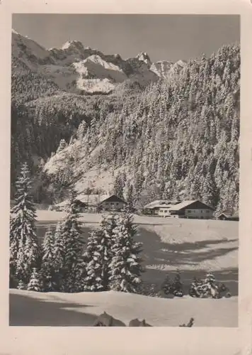 Krün - Gasthaus Elmau mit Dreitorspitze - 1957