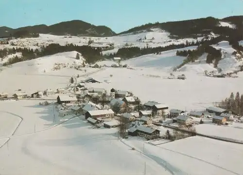 Maierhöfen im Schnee - Luftbild - 1979