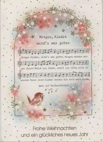 Frohe Weihnachten Liedkarte