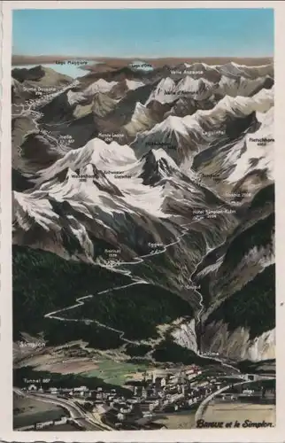 Schweiz - Schweiz - Brig - Brigue - et le Simplon - ca. 1960