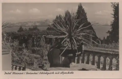 Mainau - Schloßpark mit Alpenkette - ca. 1955