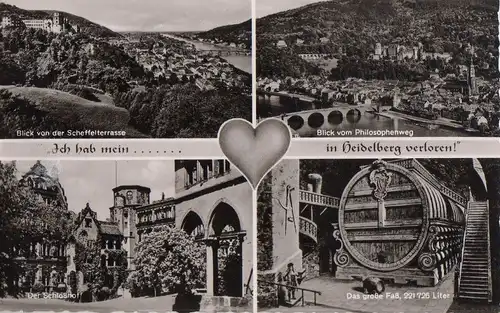 Heidelberg - u.a. Schloßhof - ca. 1960