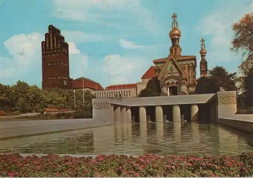 Darmstadt - Hochzeitsturm und Russische Kapelle - 1971