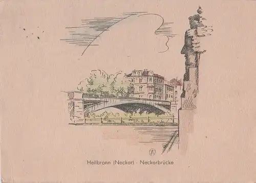 Heilbronn - Neckarbrücke - 1948