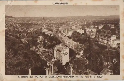Frankreich - Frankreich - Clermont-Ferrand - Panorama sur Royat - ca. 1950