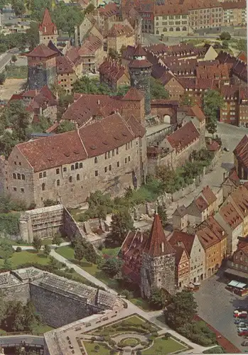 Nürnberg - Luftbild der Burg - ca. 1975