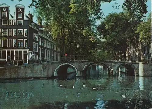 Niederlande - Niederlande - Amsterdam - Brug over de Leidsegracht - ca. 1980
