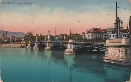 Schweiz - Schweiz - Zürich - Quaibrücke - ca. 1920