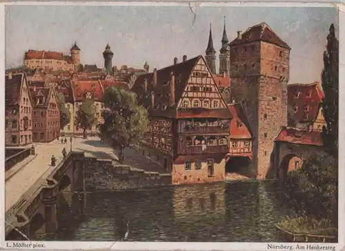 Nürnberg, Mittelfranken - nach Gemälde von Ludwig Mößler