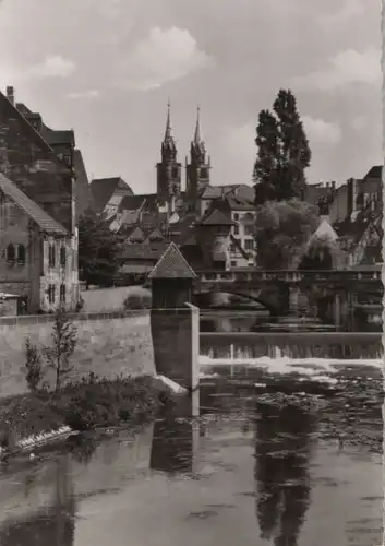 Nürnberg - Blick auf die Lorenzkirche - 1964