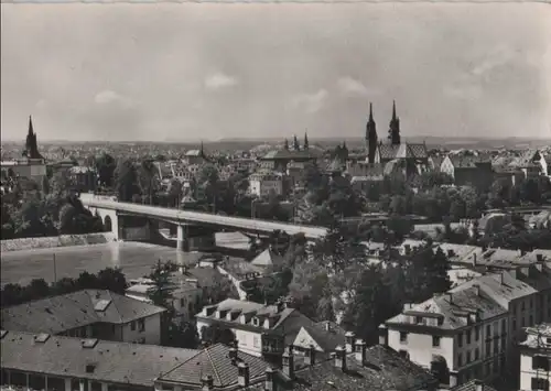 Schweiz - Schweiz - Basel - Blick auf Wettsteinbrücke und Münster - ca. 1960