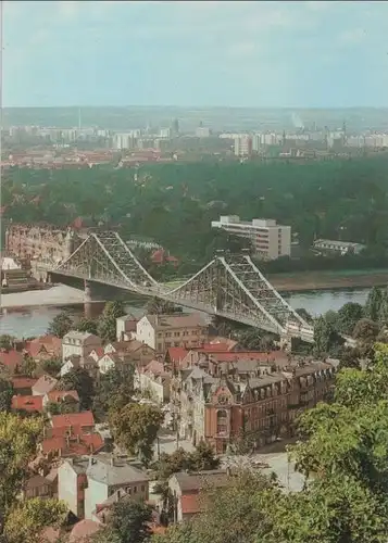 Dresden - Blick zum Blauen Wunder - 1989
