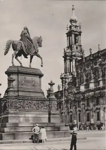 Dresden - Hofkirche mit Johann-Denkmal - 1965