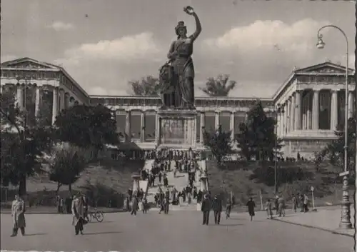 München - Bavaria mit Ruhmeshalle - ca. 1955